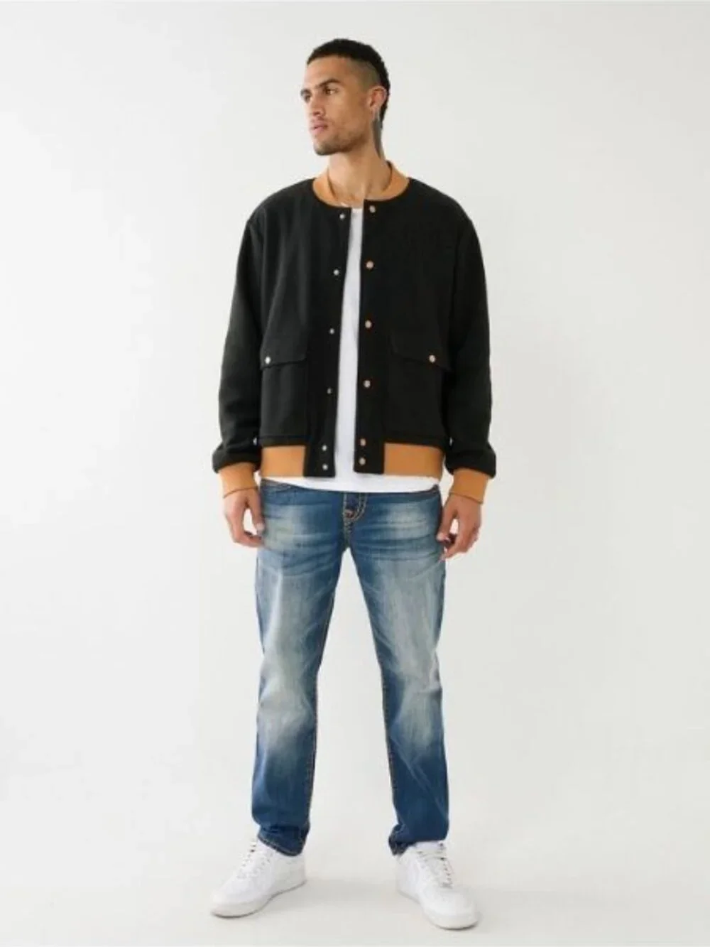 NEW True Religion Men's XXL Fleece Bomber Jacket NWT $199